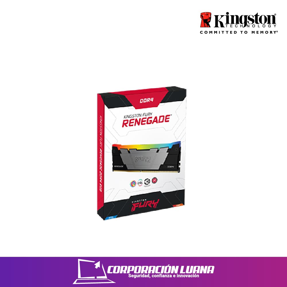 Foto del producto MEMORIA RAM KINGSTON FURY RENEGADE 8GB 3600 MHZ ( KF436C16RB2/8 ) NEGRO C/GRIS