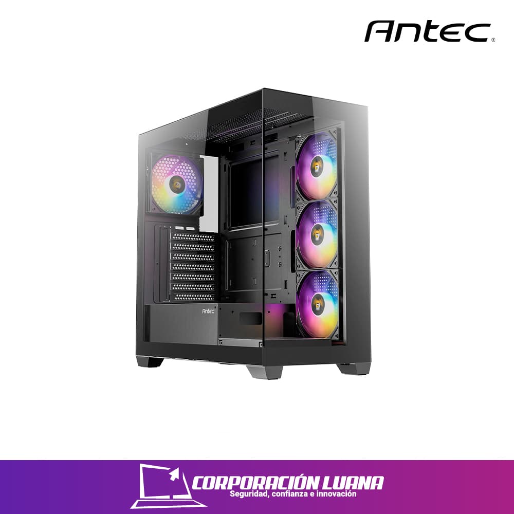 Foto del producto CASE ANTEC CX300 RGB ELITE BLACK ( 0-761345-10097-7 ) S/FUENTE VIDRIO TEMPLADO USB 3.0/USB 2.0
