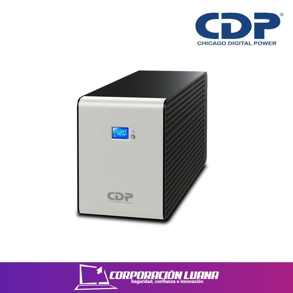 Foto del producto UPS CDP R-SMART 1200VA ( R-SMART 1210I ) LCD | 720W | USB | 5 TOMAS | REGULACION AVR | RJ11 / RJ45