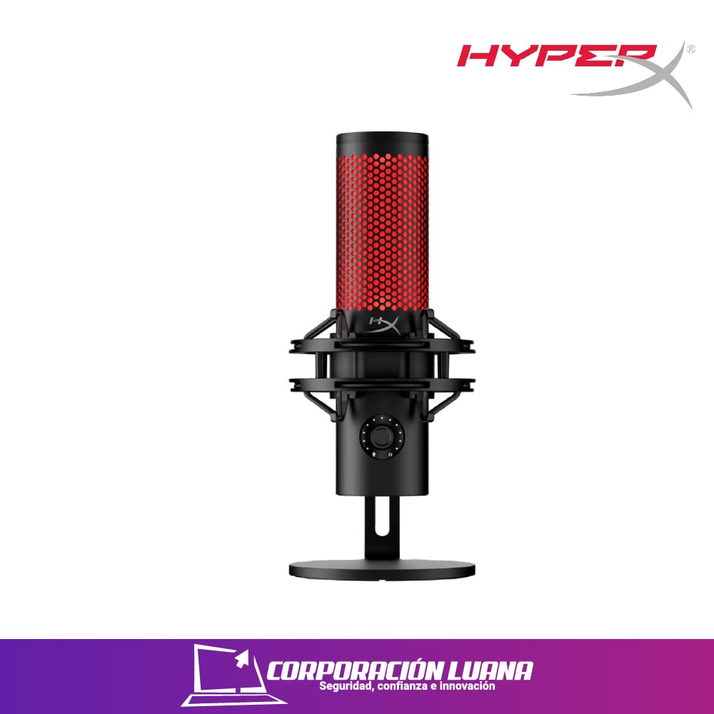 MICROFONO HYPERX QUADCAST 2 ( N62064-001 872V1AA ) USB | NEGRO ROJO