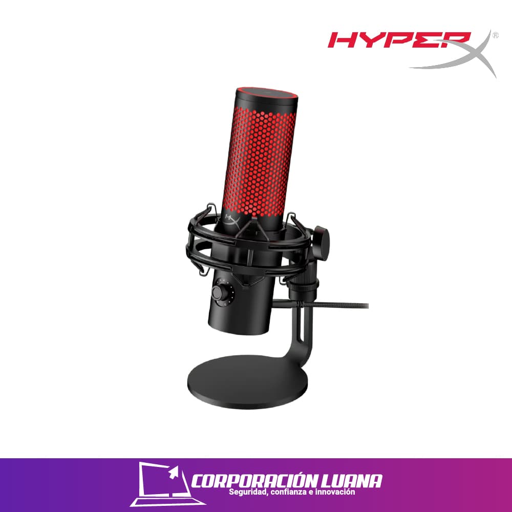 MICROFONO HYPERX QUADCAST 2 ( N62064-001 872V1AA ) USB | NEGRO ROJO