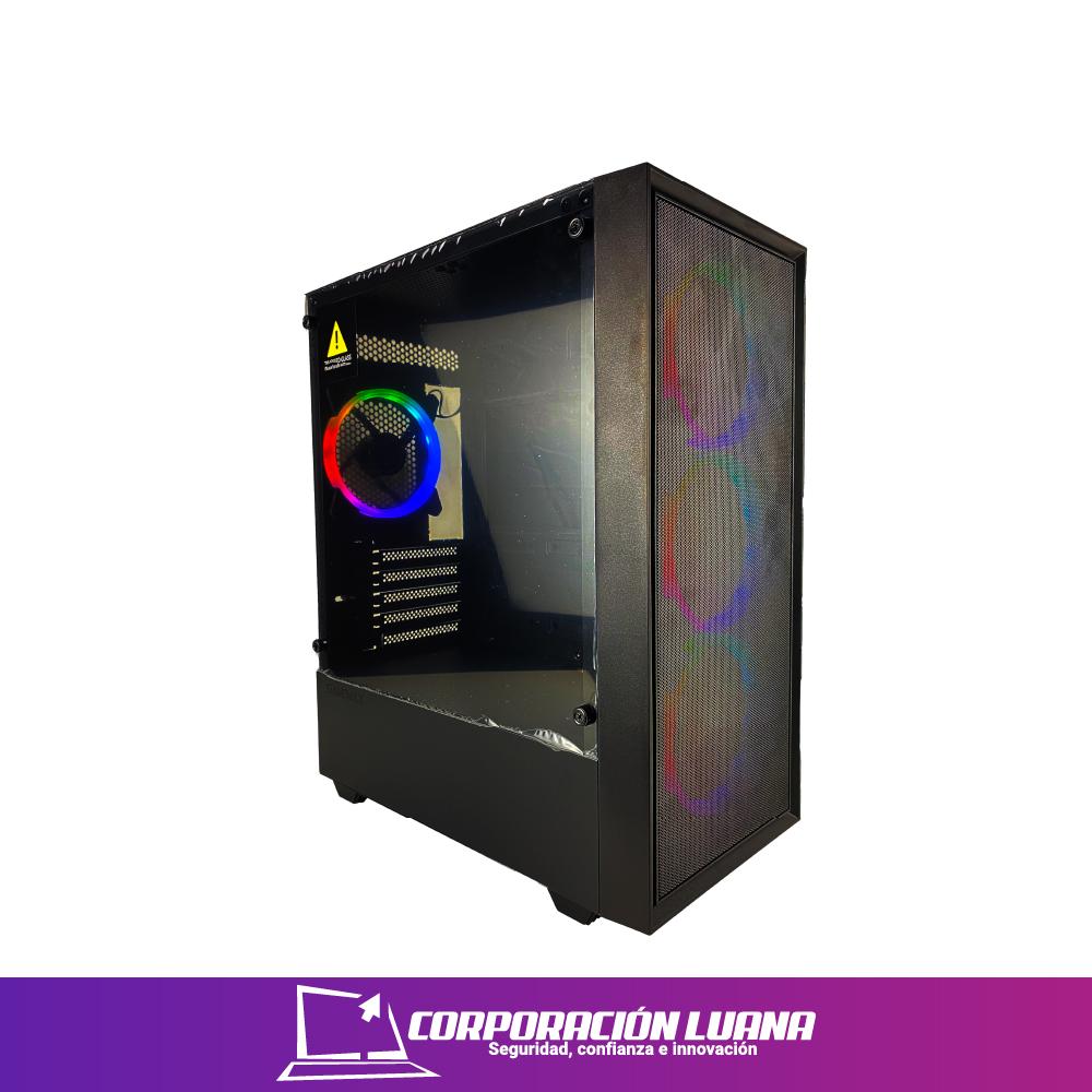 CASE GAMING GAMEMAX STORM BK MALLA ( STORM BK ) S/FUENTE | V/TEMPLADO | 4 FAN ARGB
