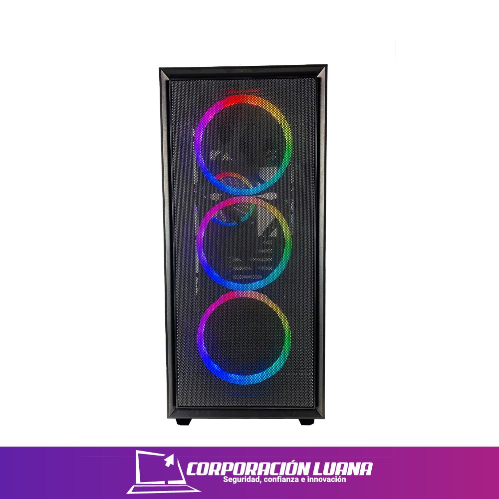 CASE GAMING GAMEMAX STORM BK MALLA ( STORM BK ) S/FUENTE | V/TEMPLADO | 4 FAN ARGB