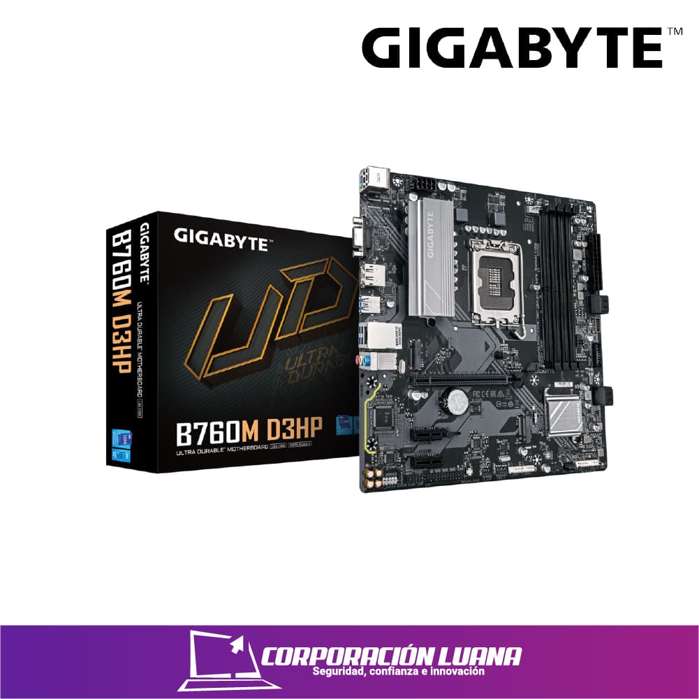 Imagen de MOTHERBOARD GIGABYTE B760M D3HP ( B760M-D3HP-DDR5 ) DDR5 | LGA1700