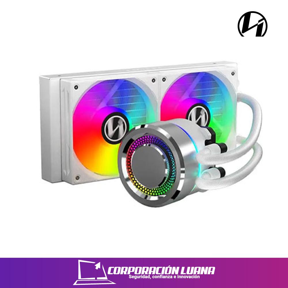 REFRIGERACION LIQUIDA LIAN LI GALAHAD 240 ( GALAHAD-240WH ) BLANCO | X2 FAN | INTEL - AMD | LED ARGB