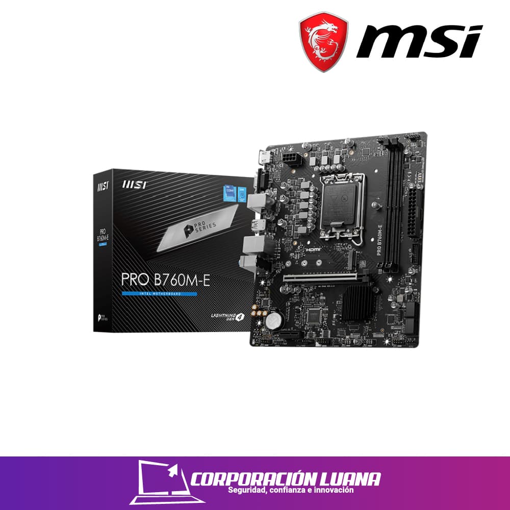 Foto del producto MOTHERBOARD MSI PRO B760M-E ( PRO-B760M-E DDR4 ) DDR4 | LGA1700