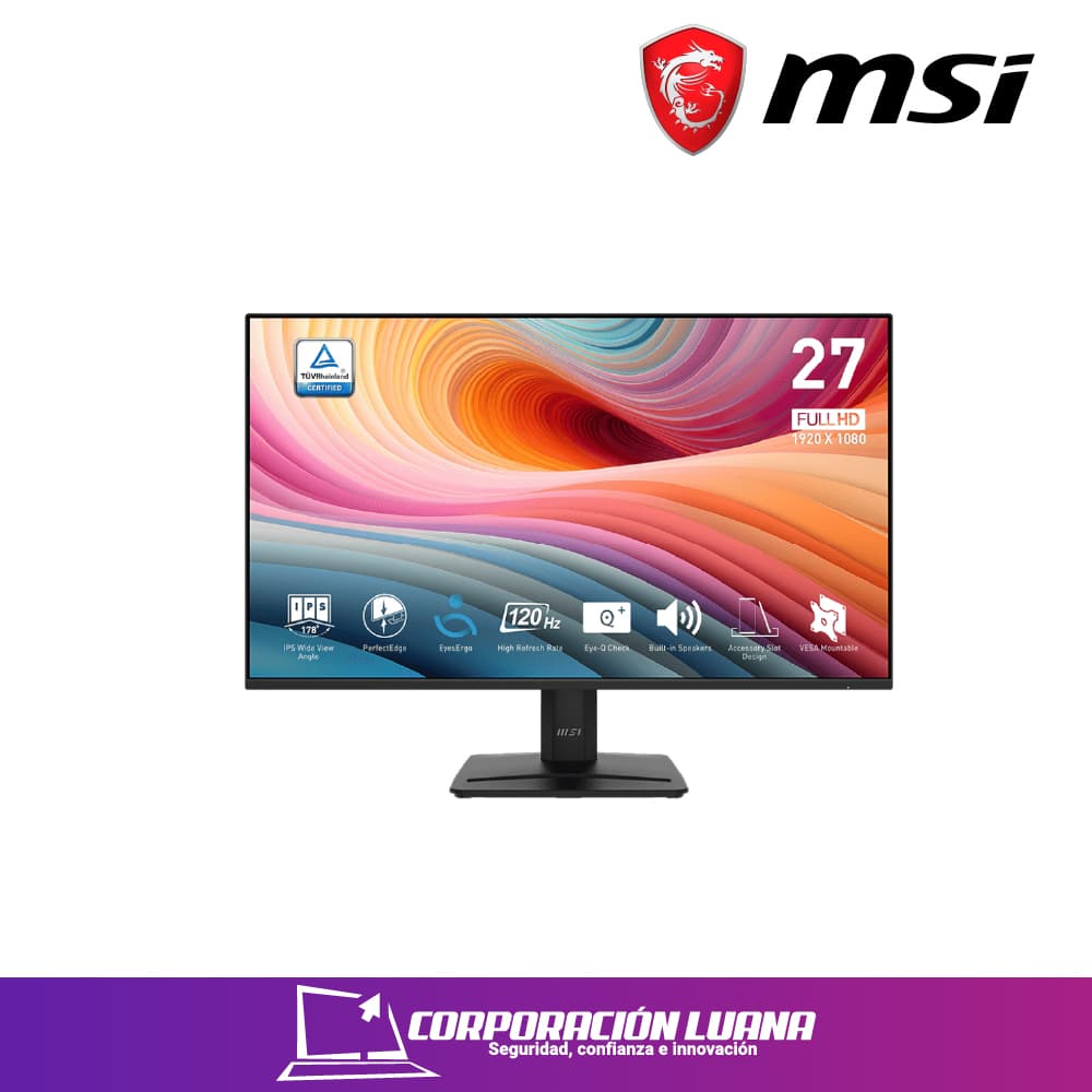 Foto del producto MONITOR GAMER MSI 27" ( MP275 E2 ) IPS | 120 HZ FHD | 1MS | VGA - HDMI - DP | NEGRO