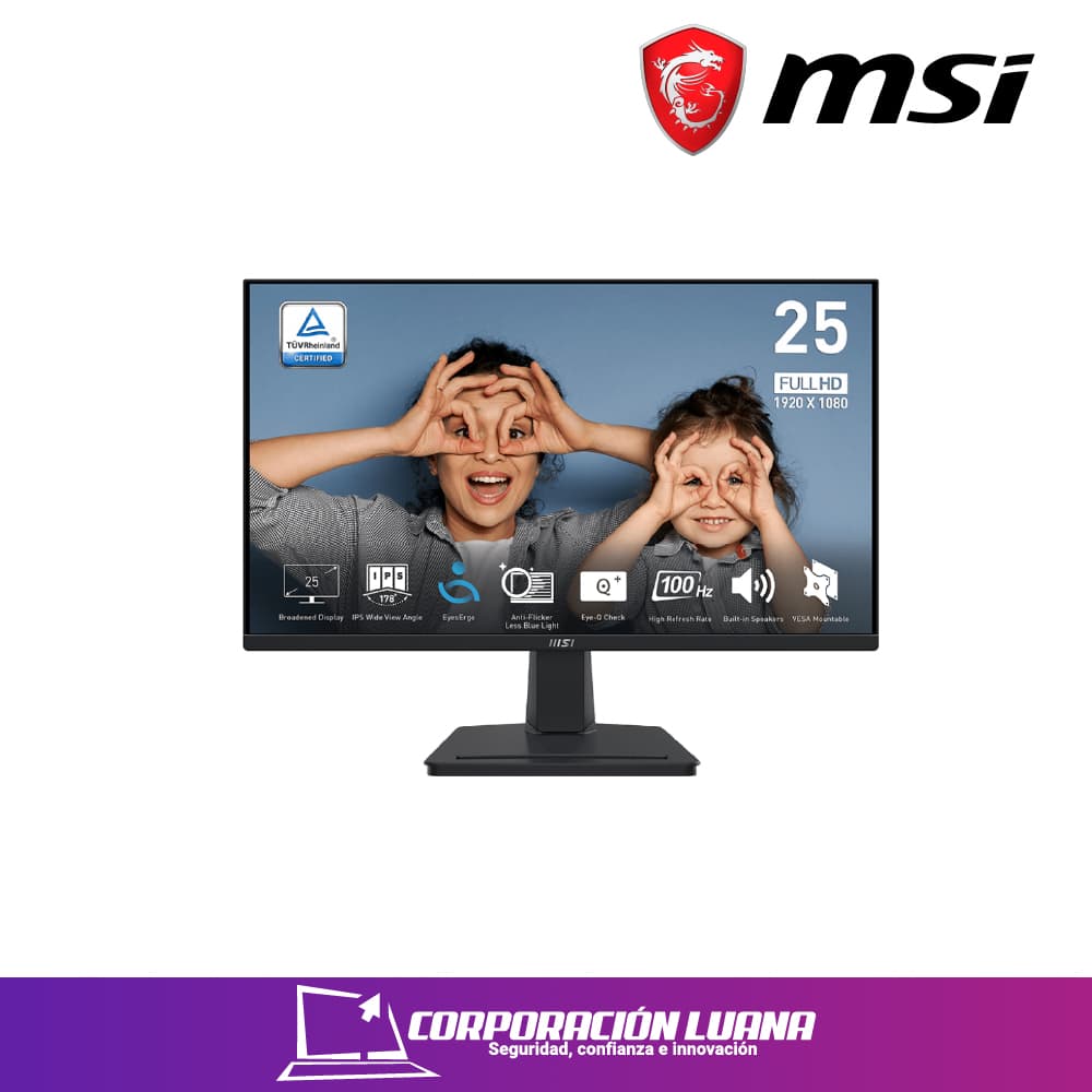 Foto del producto MONITOR MSI PRO 24" ( PRO MP251 ) IPS | FHD | 100HZ | HDMI - DP