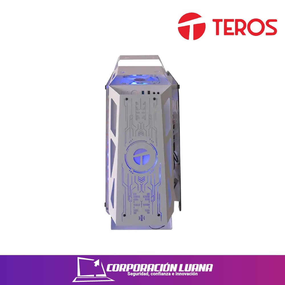 Imagen de CASE GAMER TEROS ( TE-1311G ) S/FUENTE | MID TOWER | USB 3.0 | X2 FANES | VIDRIO TEMPLADO | BLANCO