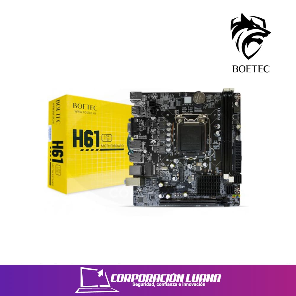 Imagen de MOTHERBOARD BOETEC H61M ( H61 ) LGA 1155