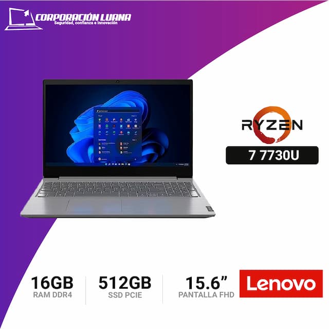 LAPTOP LENOVO V15 G4 AMD RYZEN 7 7730U ( 82YY002YLM ) RAM 16GB DDR4 | SSD 512GB | 15.6" FHD | FREE OS