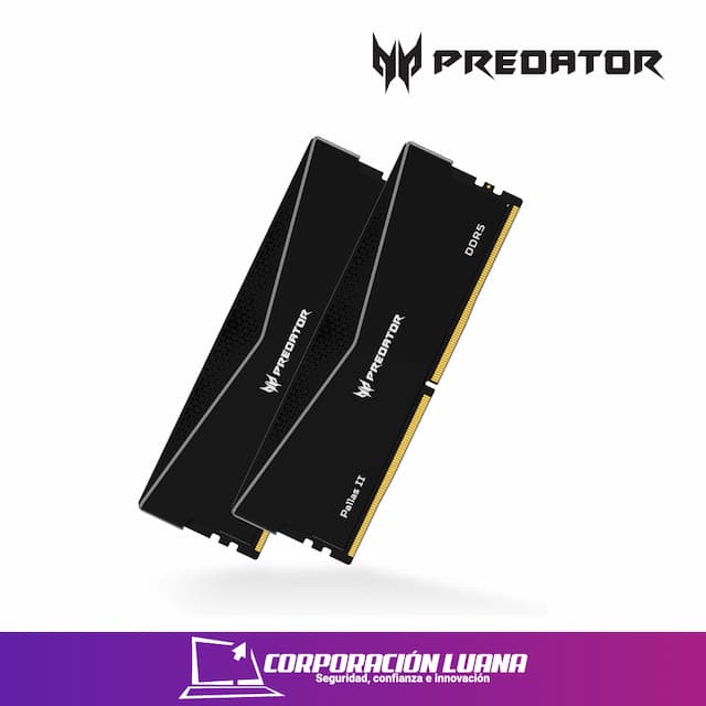 MEMORIA RAM PREDATOR PILLAS II 32GB (2X16) 6000 MHZ ( MEM32PRPALLAS2 ) DDR5 | CL32