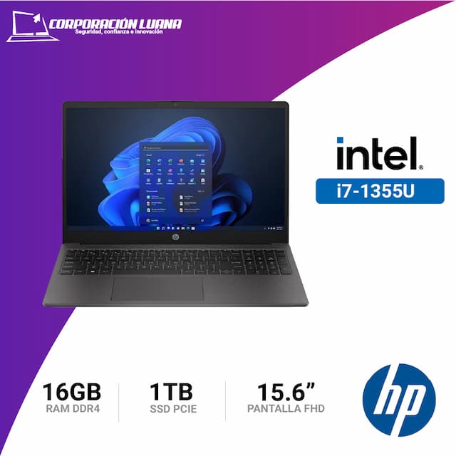 LAPTOP HP 250 G10 INTEL CORE I7 1355U ( NT025HPQ41 ) RAM 16GB DDR4 | SSD 1TB | 15.6" FHD | FREE OS