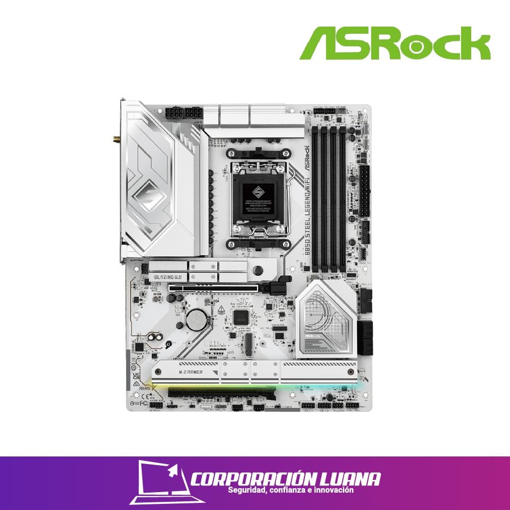 Imagen de MOTHERBOARD ASROCK B850 STEEL LEGEND WIFI ( MBARB850SLWF ) DDR5 | AM5