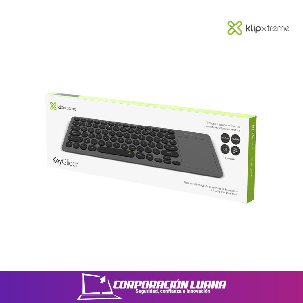 TECLADO INALAMBRICO KLIP XTREME KEYGLINDER 8 ( KCK-550S ) WIRELESS - BT | TOUCH