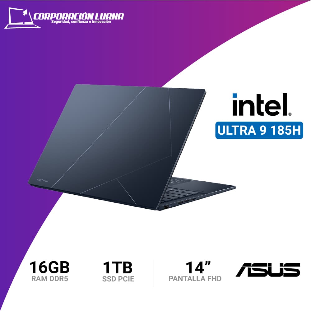 Imagen de LAPTOP ASUS ZENBOOK INTEL CORE ULTRA 9 185H ( UX3405M ) RAM 16GB DDR5 | SSD 1TB | 14" OLED WQ | WINDOWS 11 HOME