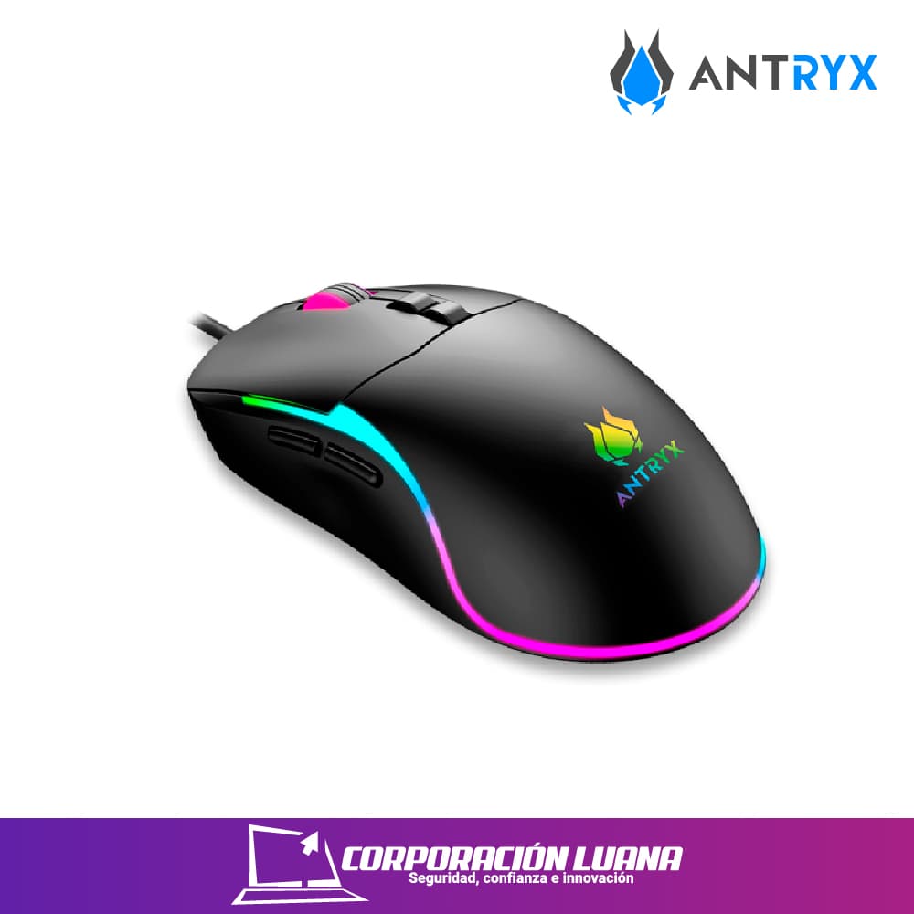 Imagen de MOUSE ANTRYX M660 ( AGM-M660K ) HASTA 7200 DPI | NEGRO | LED RGB