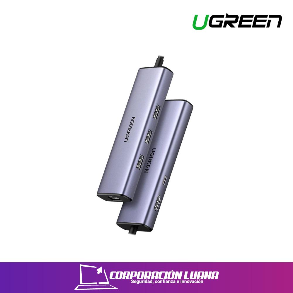 UGREEN 6IN1 USB C ( 45000 ) 4KHDMI+2*USB-A3.2/USB 3.2 C RJ45 PD