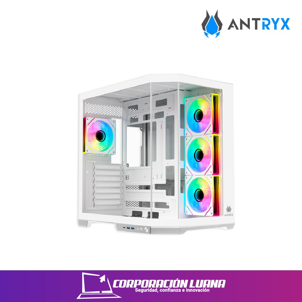 Foto del producto CASE ANTRYX INFINITY FX800 ( AC-FX800W ) S/FUENTE | BLANCO | 4 FANES | LED ARGB