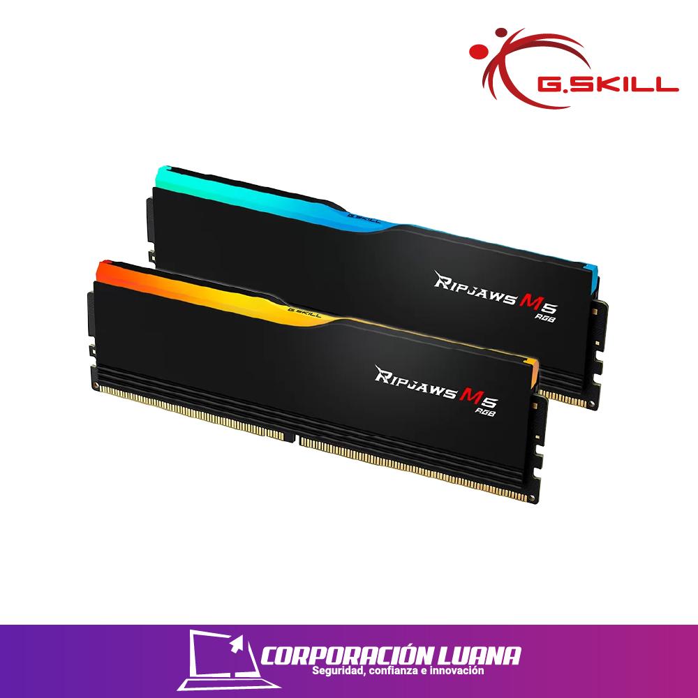 MEMORIA RAM GSKILL RIPJAWS M5 NEO RGB 32GB (2X16GB) 6000 MTS ( F5-6000J3636F16GX2-RM5NRK ) DDR5 | CL36 | AMD EXPO - INTEL XMP