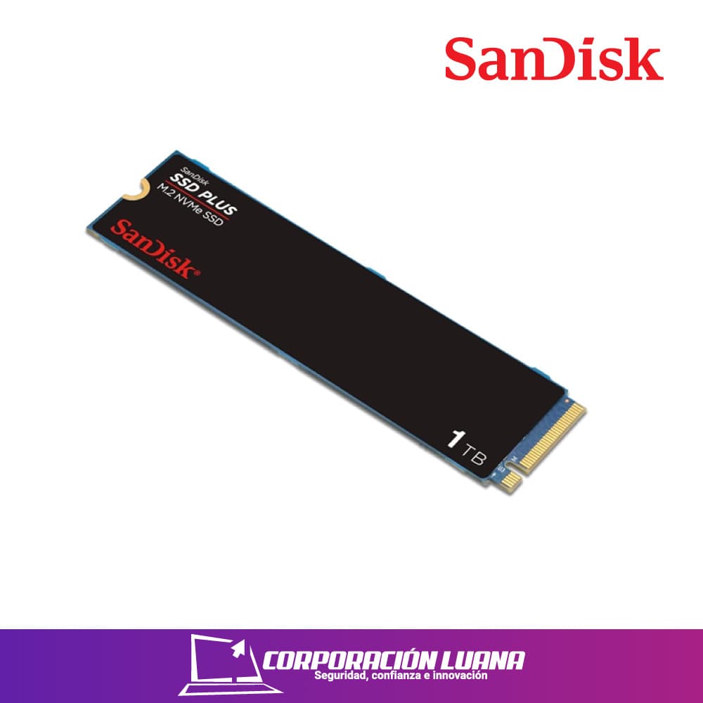 Foto del producto SSD SANDISK PLUS 1TB M.2 NVME ( SDSSDA3N-1T00-G26 ) GEN 3.0 | 3200MB/S