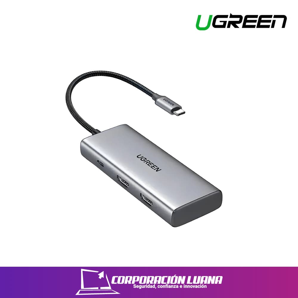 Foto del producto UGREEN ( 35897 ) 7 IN 1 USB C ADAPTER X2 HDMI | X2 USB A 3.0 | X3 USB A 2.0 - 1.0 | 100W PD