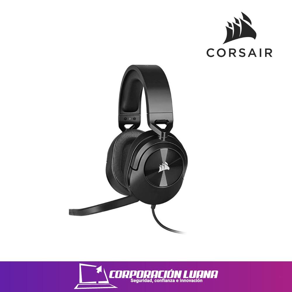 AUDIFONOS C/MICROFONO CORSAIR HS55 SURROUND 7.1 ( CA-9011260-NA ) CARBON | 3.5 MM  -  USB