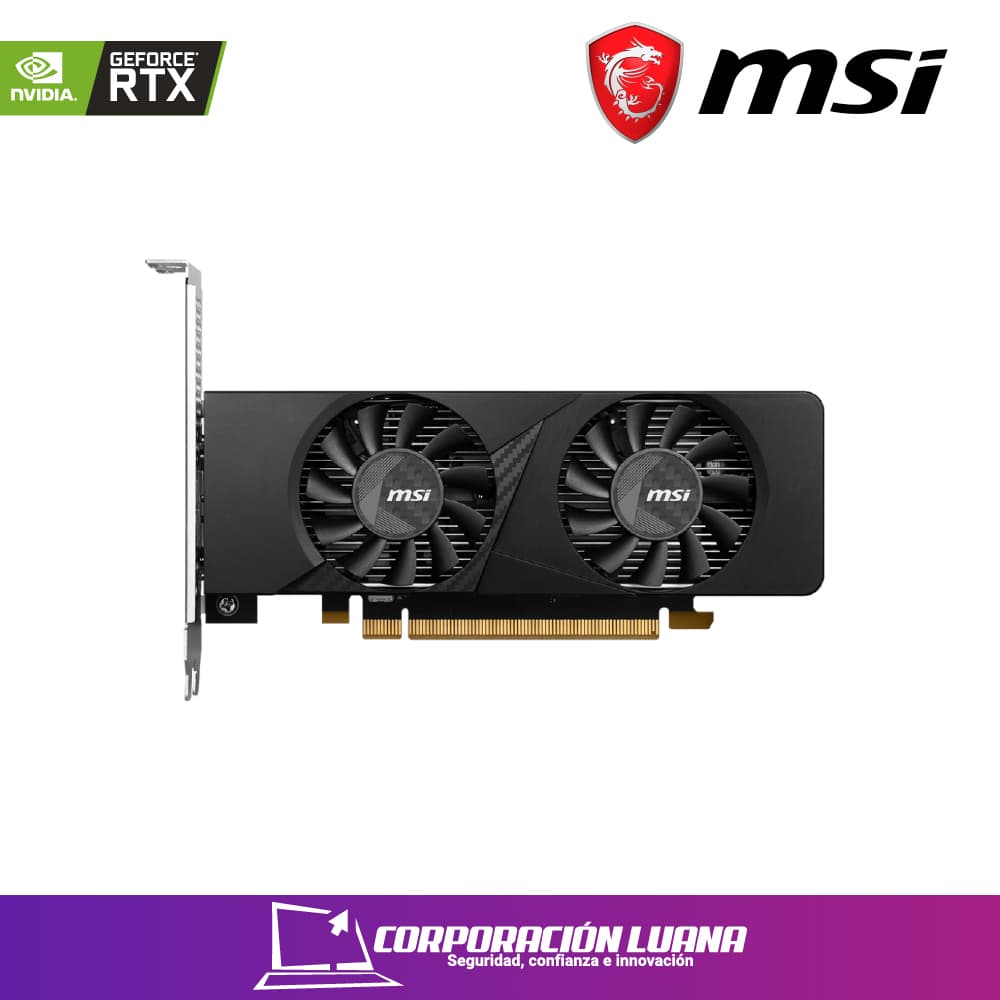 TARJETA DE VIDEO MSI RTX 3050 LP OC ( 912-V812-023 ) 6GB GDDR6 | X2 FANES | 96 BIT | 2 HDMI