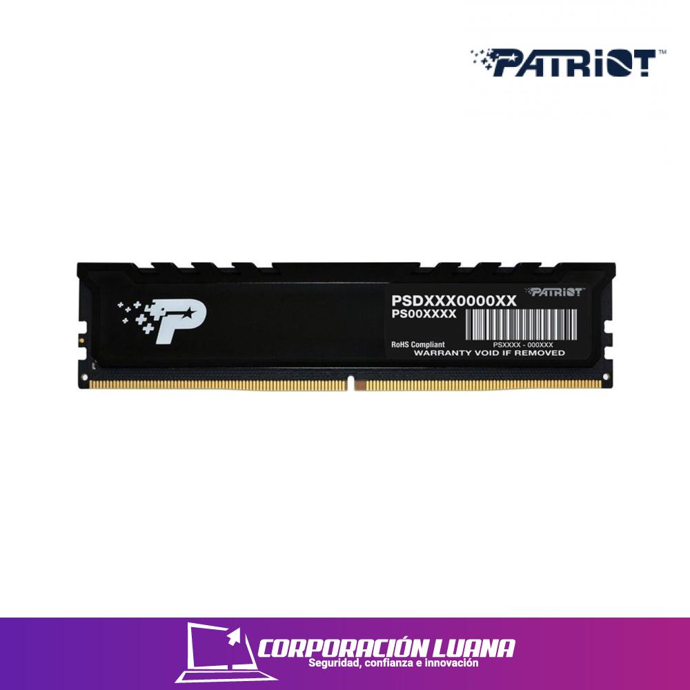 MEMORIA RAM PATRIOT SIGNATURE PREMIUM 16GB 5600 MTS ( PSP516G560081H1 ) DDR5 | CL46