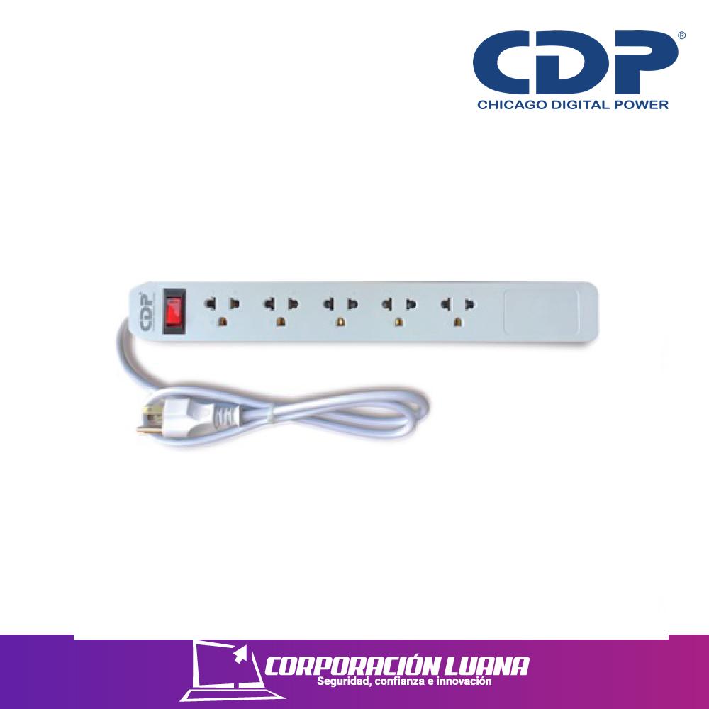 SUPRESOR DE PICO CDP 5 TOMAS ( R-SS5 ) 110V | BLANCO