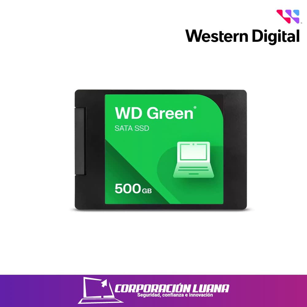 SSD SATA WESTERN DIGITAL 500GB ( WDS500G5G0A-00CPT0 ) VERDE | LECTURA 545 MBS