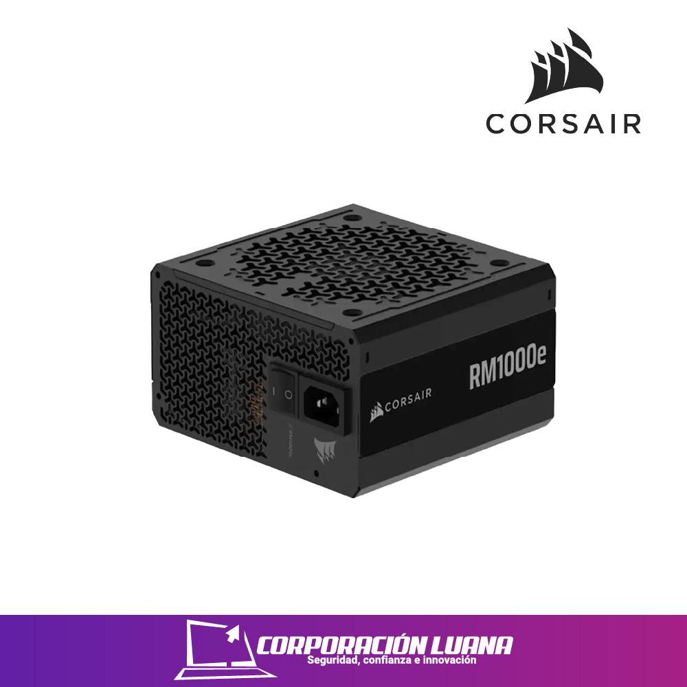 FUENTE DE PODER CORSAIR 1000W RM1000E ( CP-9020297-NA ) 80 PLUS GOLD | MODULAR | NEGRO | PCIE 5