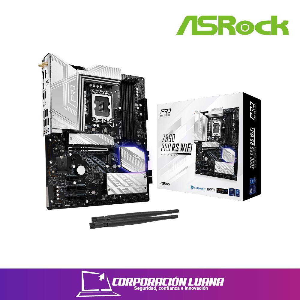 MOTHERBOARD ASROCK Z890 PRO RS WIFI  CHIPSET INTEL Z890, LGA 1851, HDMI, DP, ATX