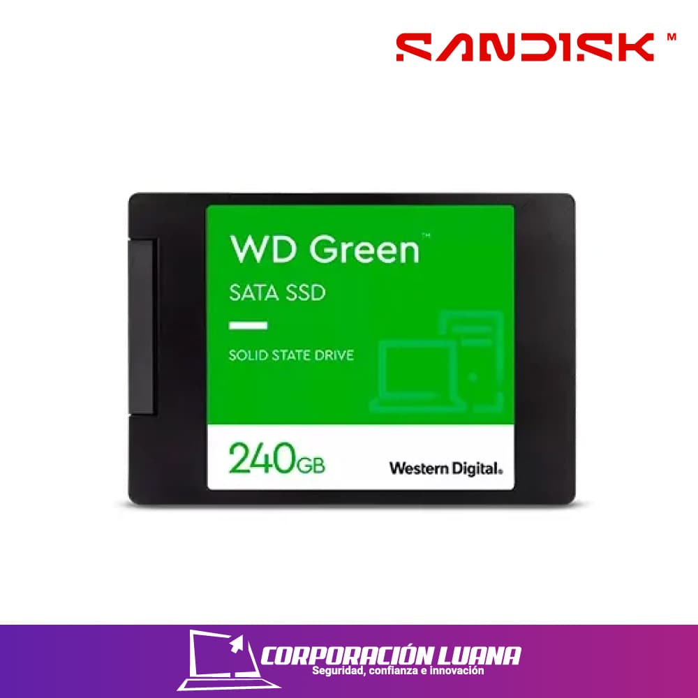 SSD SOLIDO WESTERN DIGITAL 240GB ( WDS240G2G0A-00JH30 ) VERDE