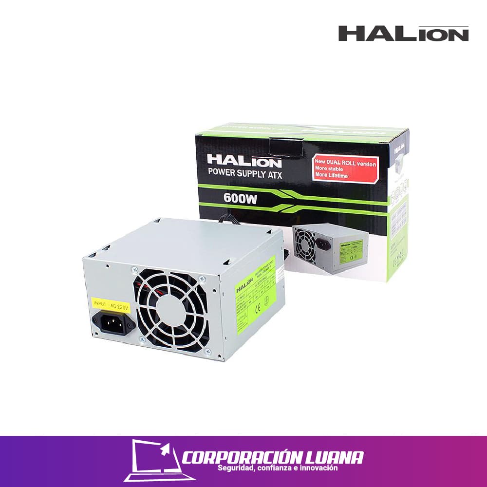 FUENTE DE PODER HALION ( ATX-600W P8 ) 600W