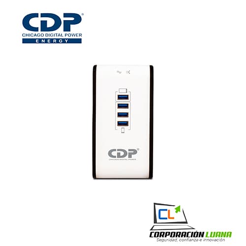 ESTABILIZADOR CDP 8 TOMAS 220W( R2CU AVR 1008I ) 1000VA | 4 USB