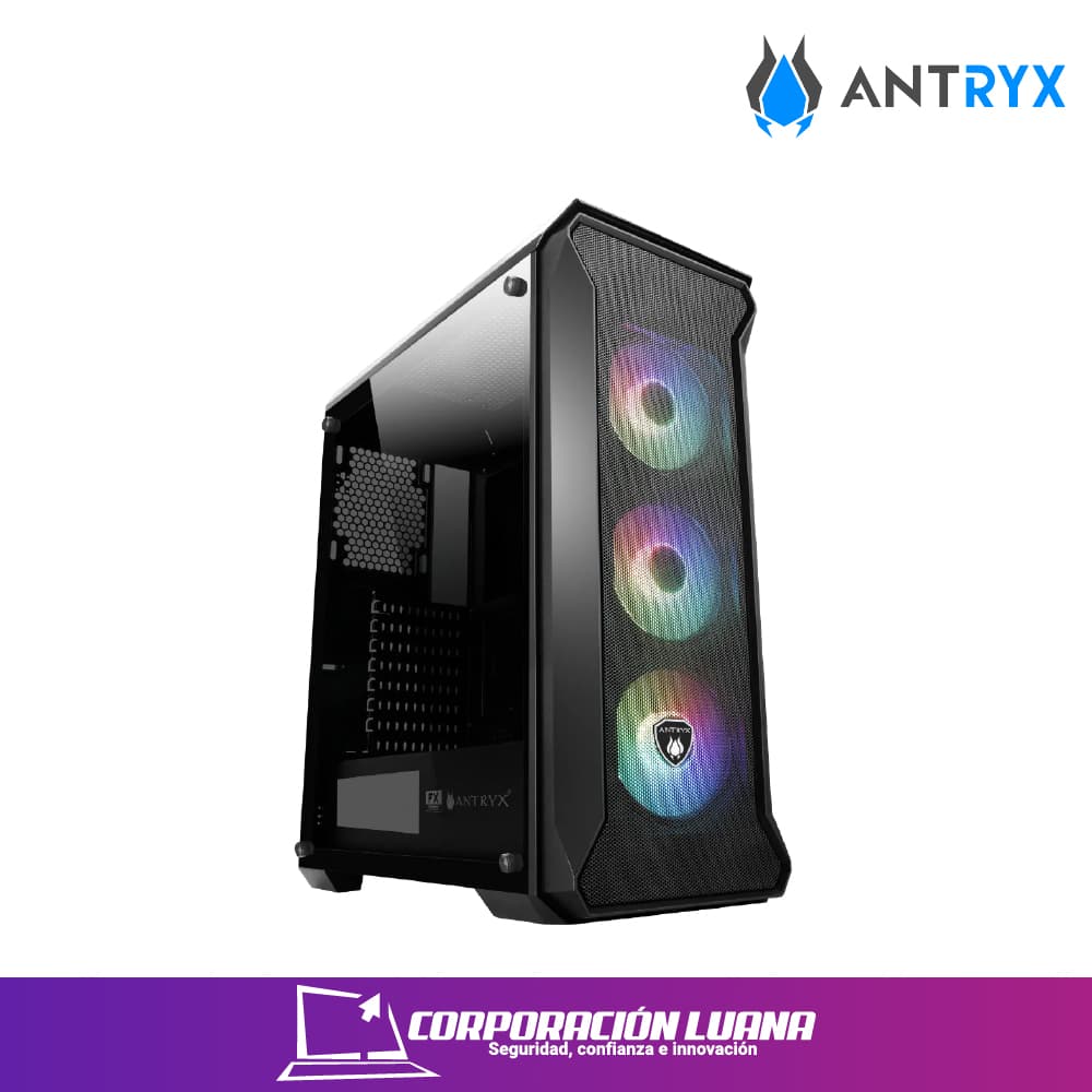 CASE ANTRYX FX SENTRY ( AC-FX260K-T3DR ) S/FUENTE | NEGRO | 1 VENTANA ACRILICO | | LED- ARGB X3