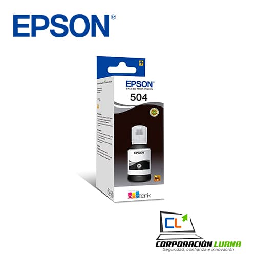 TINTA EPSON  T504120-AL 504 NEGRO ( C13T03N12A ) L4150 / L4160 / L6171 + | 127ML
