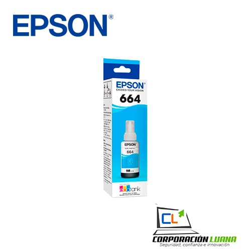 TINTA EPSON  T664220 CIAN ( C13T66422A ) L210 / L355 / L555 +