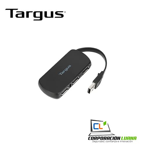 HUB USB TARGUS 4 PORT 2.0 NEGRO (ACH114US)