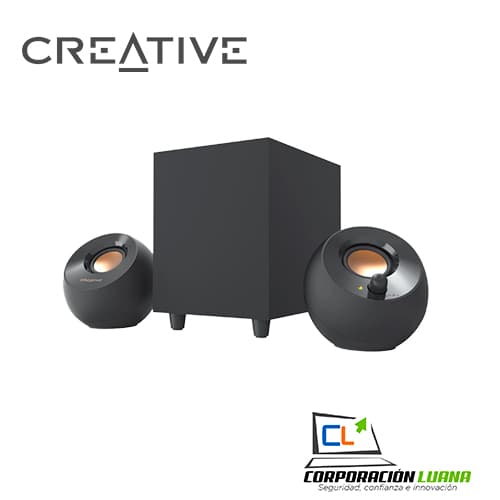PARLANTE CREATIVE PEBBLE PLUS 2.1 USB BLACK (PN 51MF0480AA000)