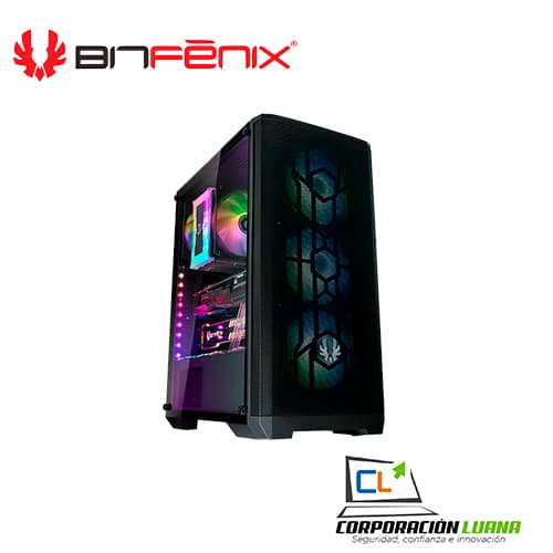 CASE BITFENIX NOVA MESH SE TG BLACK ( BFC-NSE-300-KKGSK-4A ) S/FUENTE | 4 FAN RGB