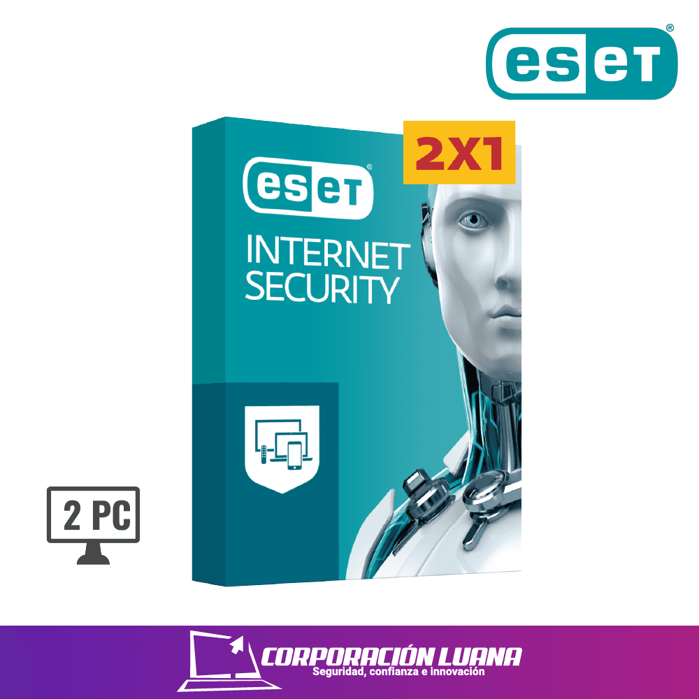 ANTIVIRUS ESET NOD32 INTERNET SECURITY 2 X 1  PC BTS