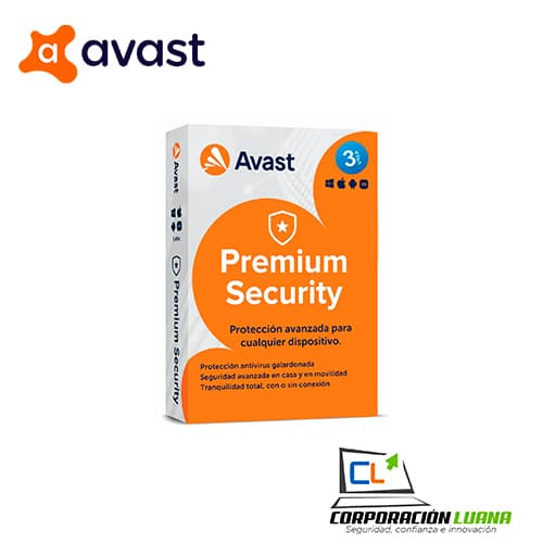 LICENCIA ANTIVIRUS AVAST PREMIUM SECURITY ( 3 USER - 3 PC ) 12 MESES