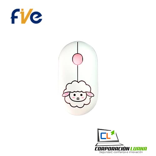 MOUSE INALAMBRICO FIVE FARM I1709 ( MOFVI1709B ) BLANCO | 1600 DPI | 2.4GHZ