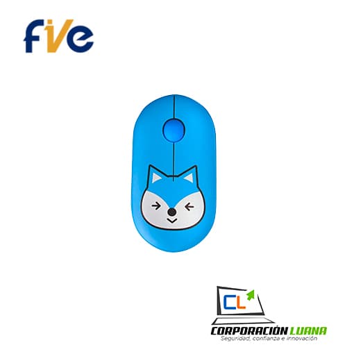 MOUSE INALAMBRICO FIVE FARM I1709 ( MOFVI1709C ) CELESTE | 1600 DPI | 2.4GHZ