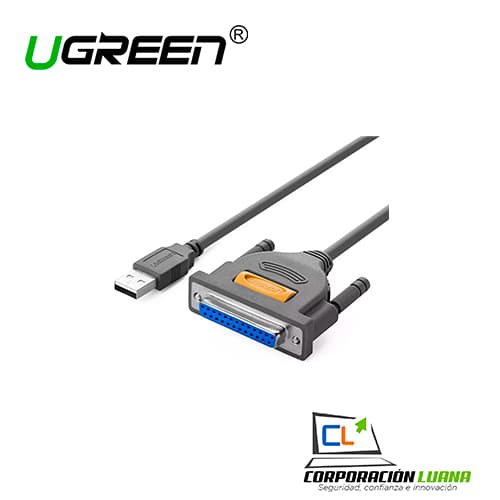 ADAPTADOR UGREEN USB A DB25 PARALELO PRINTER ( 20224 ) CABLE 1.8M