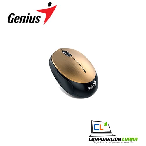 MOUSE INALAMBRICO GENIUS NX-9000BT ( 31030009407 ) 1200 DPI | BLUETOOTH | DORADO/NEGRO | RECARGABLE