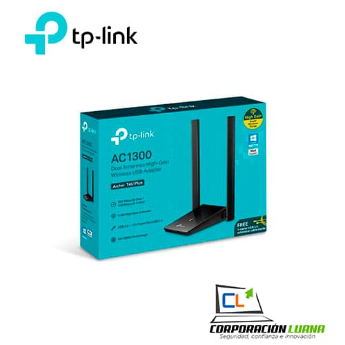 ADAPTADOR USB WIFI TP-LINK ARCHER T4U PLUS ( AC1300 ) DUAL ANTENA | 867 MBPS - 400 MBPS | USB3.0