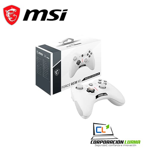 MANDO INALAMBRICO MSI FORCE ( GC30 V2 ) BLANCO | CABLE 2M | 8 HORAS USO | WIN10 - ANDROID